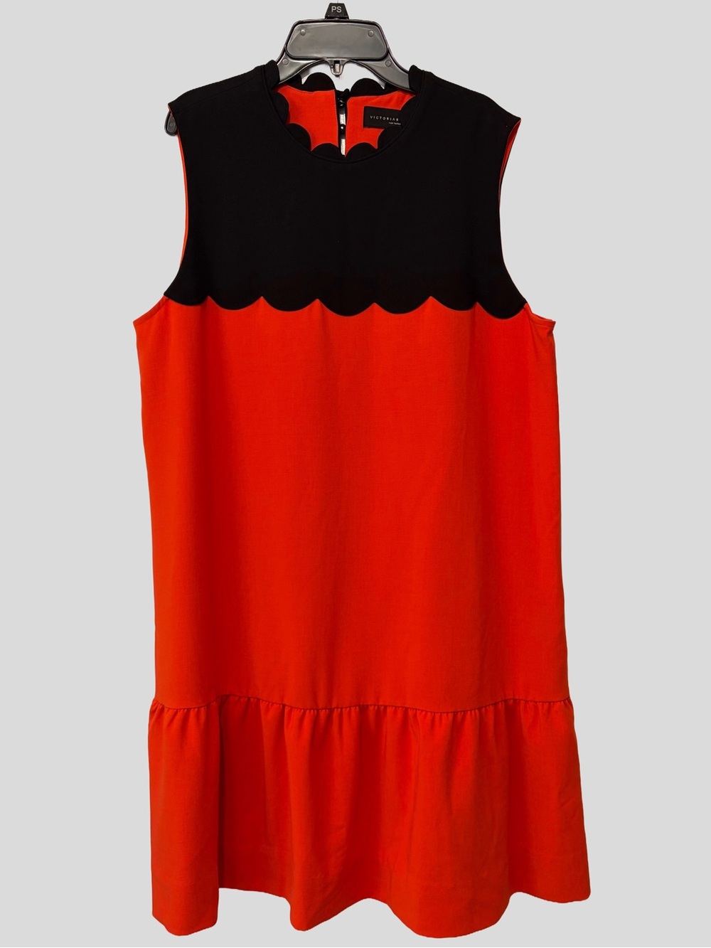 Victoria Beckham for Target Sleeveless Drop-waist Orange and Black Dress XL